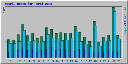 Hourly usage for April 2025